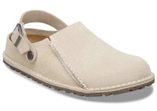 BIRKENSTOCK LUTRY CLOG PREMIUM SUEDE EGGSHELL 40 Ladies 9 Narrow
