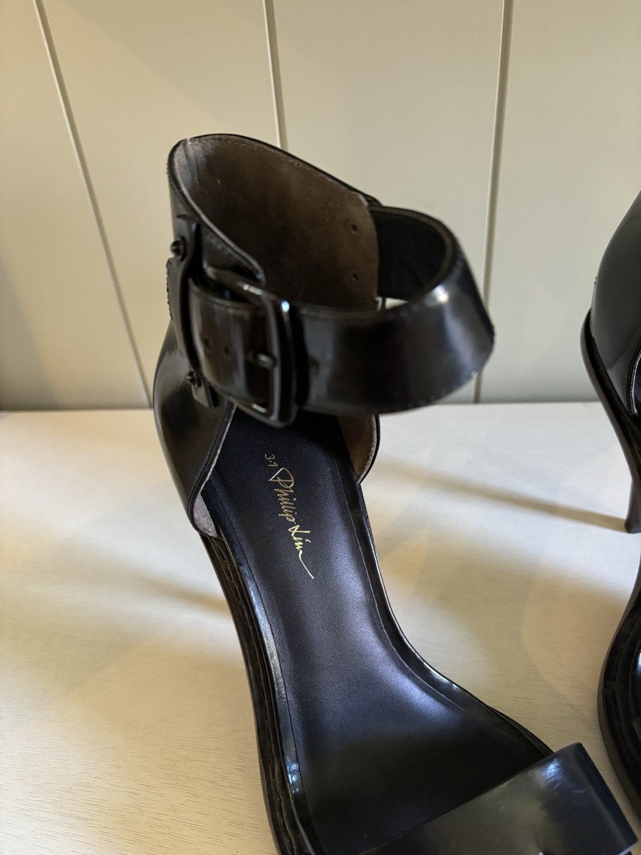 3.1 Phillip Lim Womens Sz 38.5 Black Patent Leather Ankle 3.1 Phillip Lim Womens Sz 38.5 Black Patent Leather Ankle