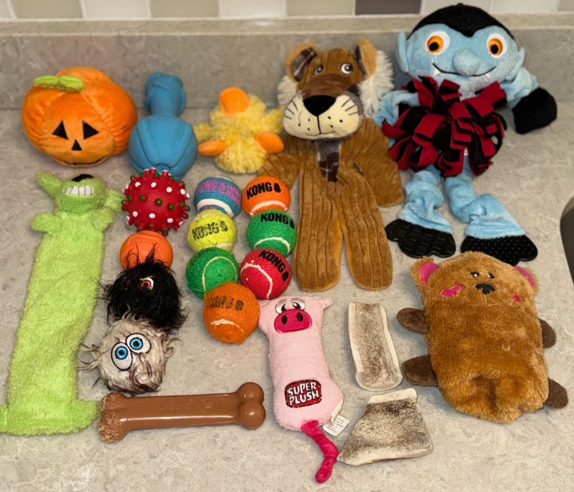 KONG Nylabone Zippy Paws Dog Chews Antler Ball Dog Toy Lot! 