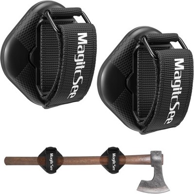 2 Pack Heavy Duty Magnetic Shovel Holder for Truck with Adjustable Strap, No-Dri