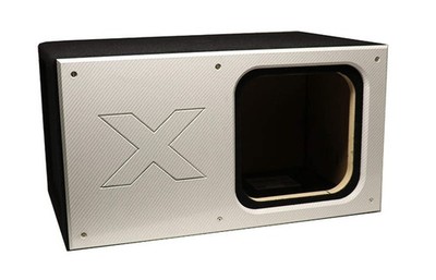 15'' Single Vented SOLO X Sub Box-ALL 1'' MDF-White Super Weave Carbon Fiber Facep