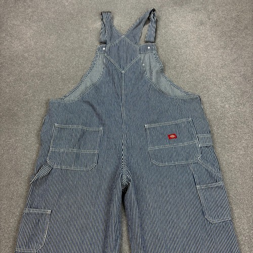 Dickies Dungarees Womens 44x25 Blue Bib Overalls Workwear Denim Carpenter Ladies - Picture 9 of 11