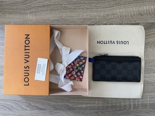 Louis Vuitton Münzkartenhalter Damier Graphitgrau/Schwarz Gebraucht
