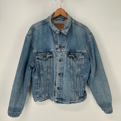 Vintage Levis Jacket Mens Extra Large Blue Denim Trucker Western