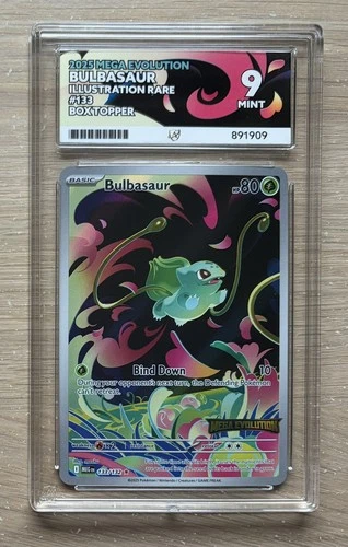 Bulbasaur 133/132 Mega Evolution Box Topper Stamped Ace 9