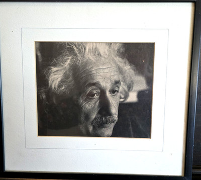 Albert Einstein Black & White Framed Lotte Jacobi Reproduction Photo 13 x 12