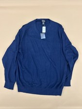 Men s Jos A Bank V Neck Sweater, XL, Navy, Signature Collection, Smoke/Odor Free