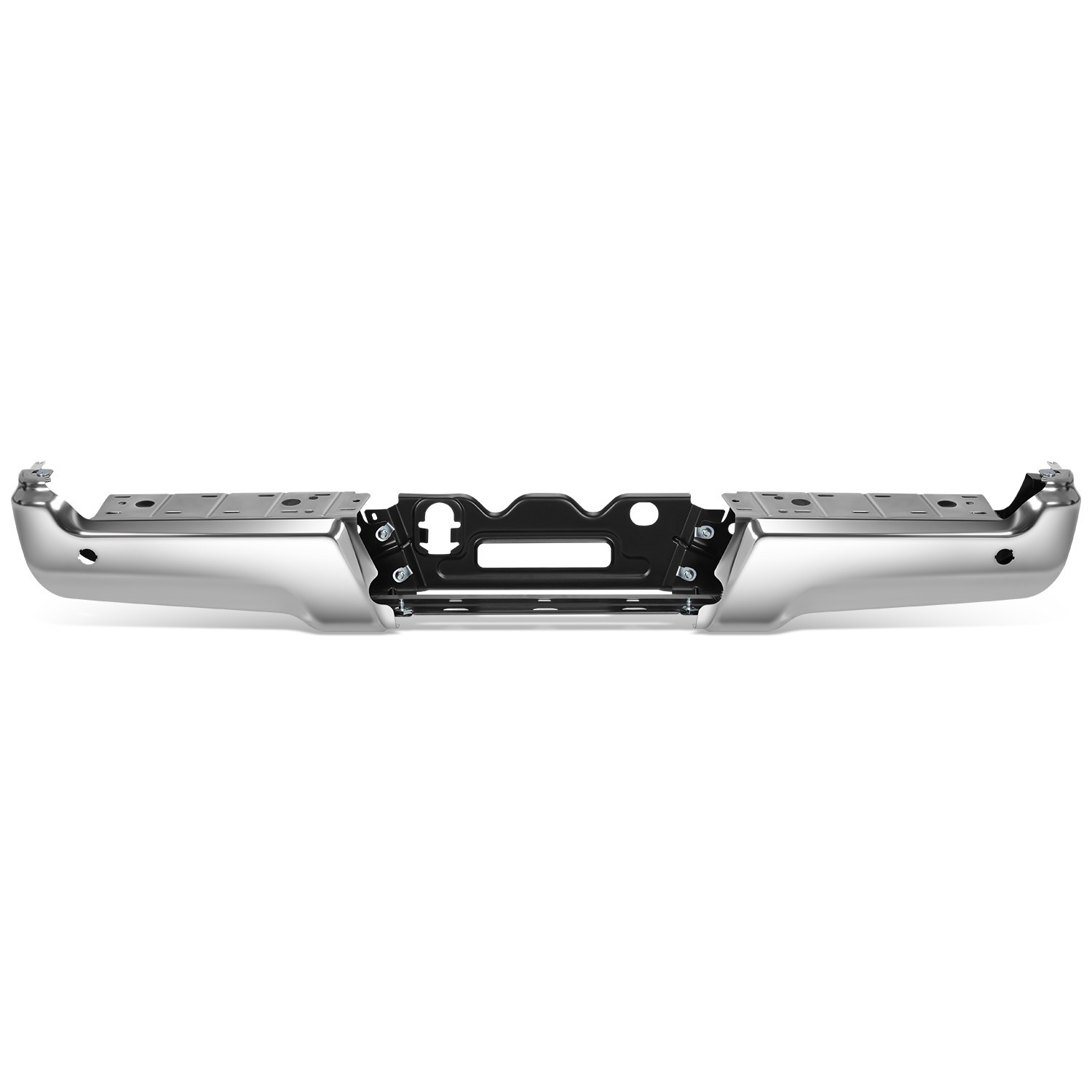 Fit 17-22 F-250 SD w/ Sensor Holes Chrome Rear Bumper Face Bar & Reinforcement