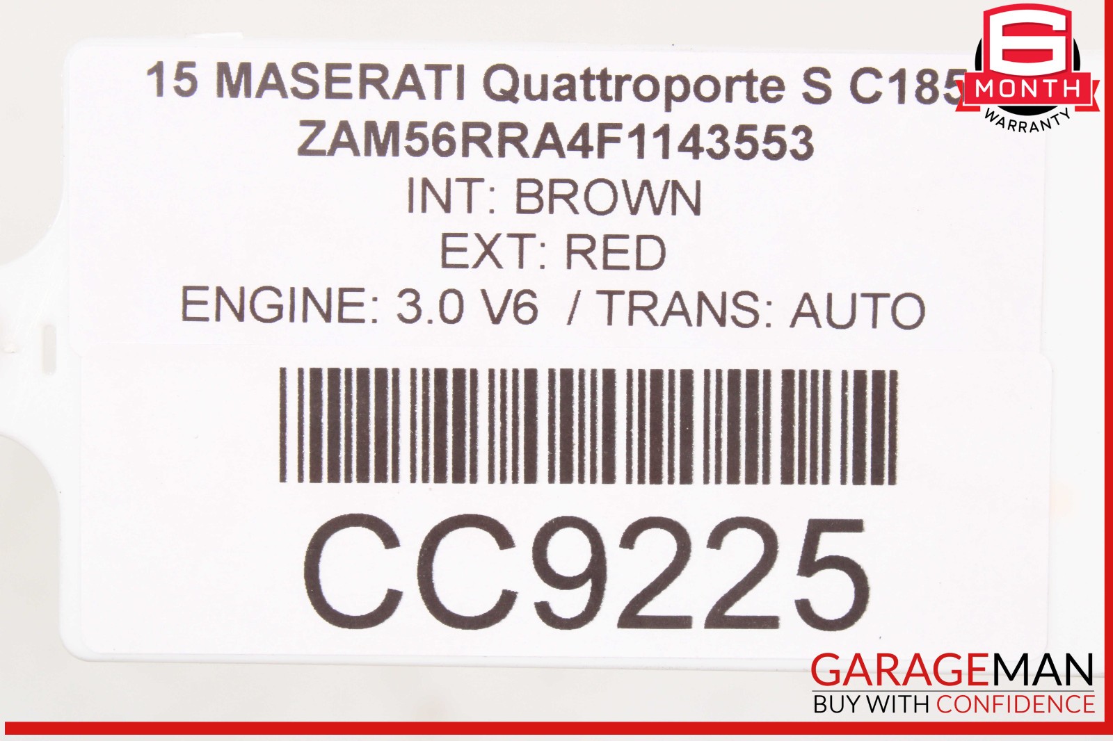 14-17 Maserati Quattroporte M156 Rear Bumper Cover Red OEM