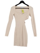 NA-KD Bodycon Midi Dress XS in Cream