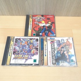 Sega Saturn Console Bundle with Virtua Light Gun & 8 Games Japanese Gray System