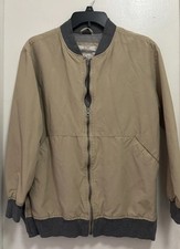 Zara Boys Collection Tan Gray Full Zip Pockets Jacket Boys Sz 11-12