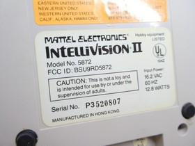 Intellivision II Console Model #5872 COMP MOD S-VIDEO seller reconditioned