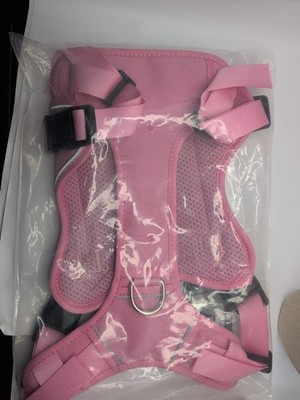 Winsee Pink Service Dog Harness Reflective Adjustable Breathable Mesh L