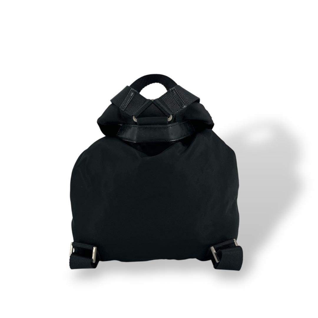 PRADA Mini Backpack Drawstring Black Tessuto Nylo… - image 3