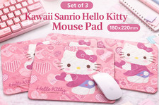 Kawaii Sanrio Hello Kitty Mouse Pad 180x220mm 3-Pack