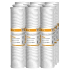 9 Pack 20" x 4.5" Big Blue Carbon Block Water Filter Whole House Cartridges 5μm