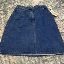 vintage Essentials Sport denim skirt Size 12 NEW Old stock Tags Macys USA