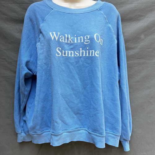 Sudadera Wildfox Walking on Sunshine Cuello Redondo Azul Difusa Talla M - Imagen 5 de 5