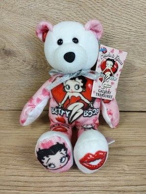 2005 Betty Boop Hearts And Kisses Gallery Treasures Teddybär Plüsch mit Etikett