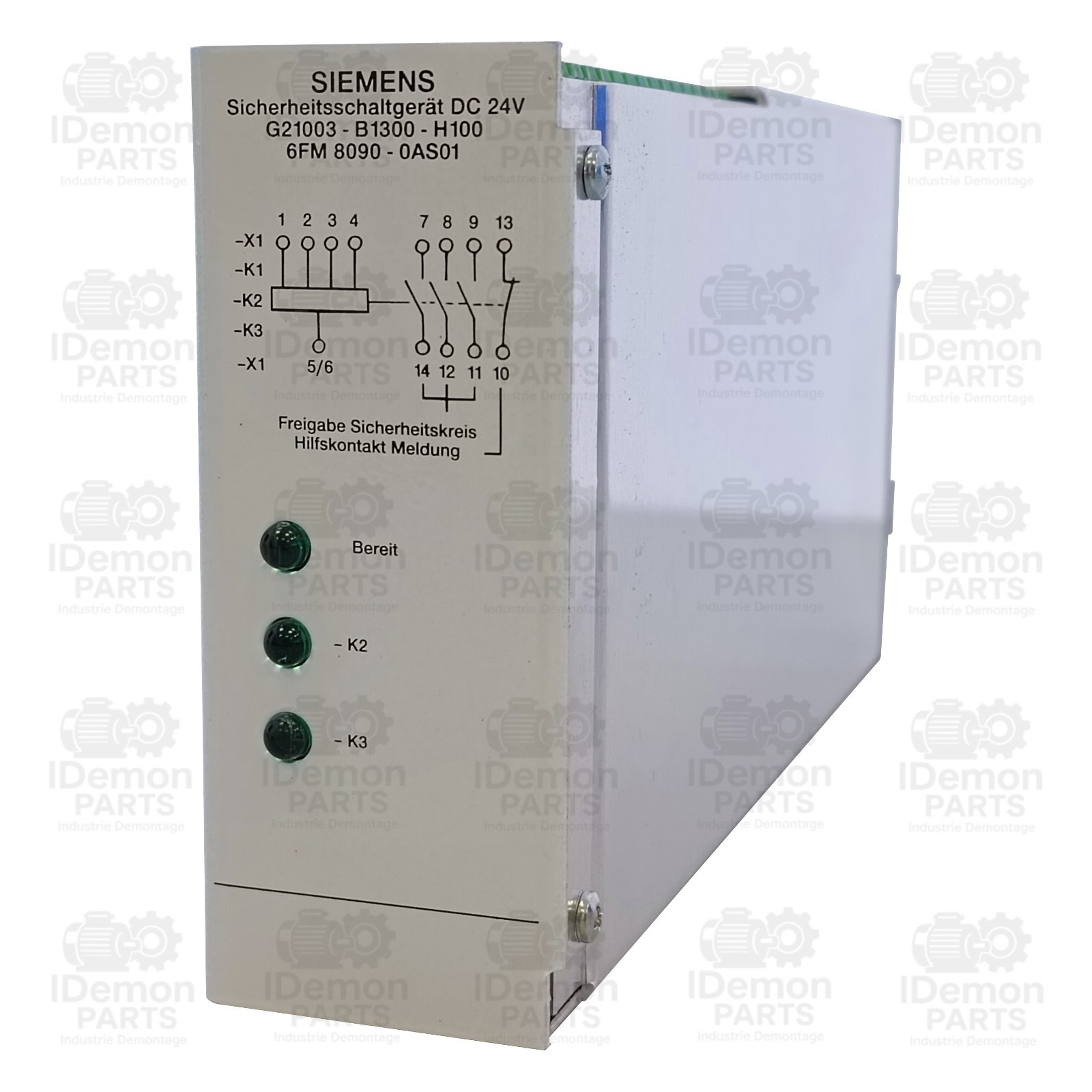 Siemens Safety Relay G21003-B1300-H100 6FM8090-0AS01 24 V DC 6 A