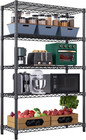 MZG 5-Tier Heavy-Duty Steel Storage Shelving Unit, Industrial-Grade Utility Wire
