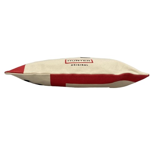 Auténtico bolso de mano HUNTER - rojo crema negro de lona - Imagen 5 de 10