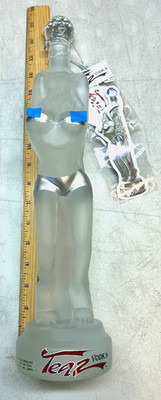 Teaz Vodka Bottle 750ml with Stopper and tags 17.5'' Tall Collectable Limited Ed.