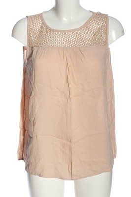 ZARA BASIC ärmellose Bluse Damen Bluse Gr. DE 40 nude Casual-Look