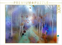 Calvendo Puzzle Path In The Fall Forest | 1000 Pieces, Finished Size 25.2 × 18.9