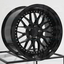 19x10.5 Esr Sr01 Sr1 5x120 22 Gloss Black Wheels Rims Set4 72.56