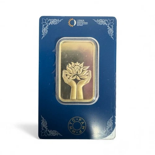 New ListingEbay Live 34.20 Pamp Mmtc Lotus 20 Gram Silver Bar In Assay Card -
