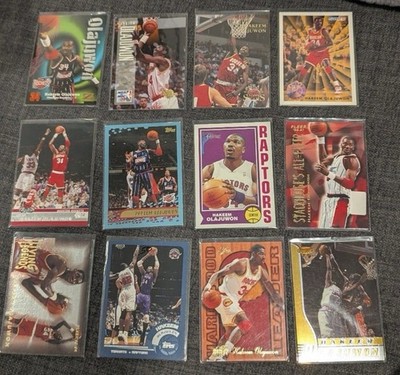 Hakeem Olajuwon 12 Card Lot Inserts Z Force Flair Topps Heritage Raptors HOF