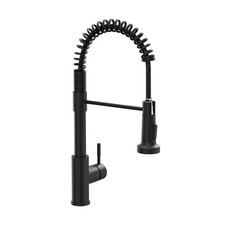 GIMILI Black Kitchen Faucet with Pull Down Sprayer Single Hole Spring Kitchen...