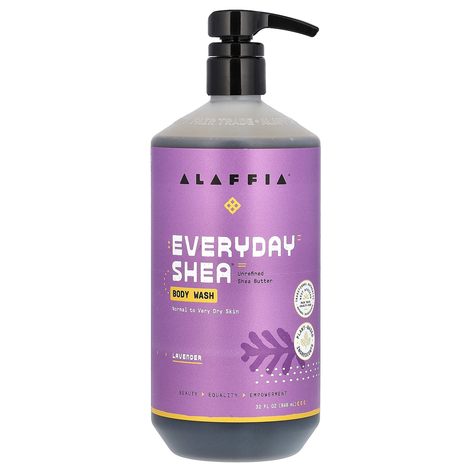 Увлажняющий гель для душа Everyday Shea с лавандой, 32 жидких унции, 950 мл, справедливая торговля