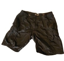 Coleman Mens Cargo Shorts Olive Green Nylon Elastic Waist Outdoor Size M 32 34 J