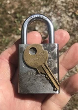 Vintage American Lock Series 100 Hardened Junkunc Bros Key Used`