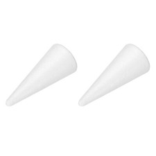 Foam Cones for DIY Arts and Crafts 3.15 x 1.38 inch Polystyrene Cones 2 Pack