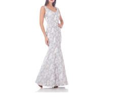 JS COLLECTIONS Jacquard Mermaid Gown size 8