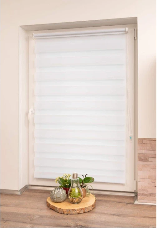 Rollo K-home Klemmfix Doppelrollo Madrid ohne Bohren Weiß 80 x 150 cm - Bild 3 von 4