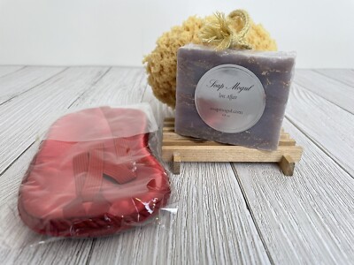 Soap gift set by Soap Mogul, includes luxury soap Love Affair/ sleep mask/ more