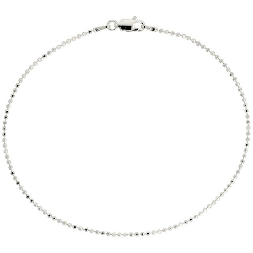 1mm to 2mm Sterling Silver Diamond Cut 