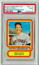 2019 Topps Heritage Tom Seaver Baseball Flashbacks Gem Mint PSA 9