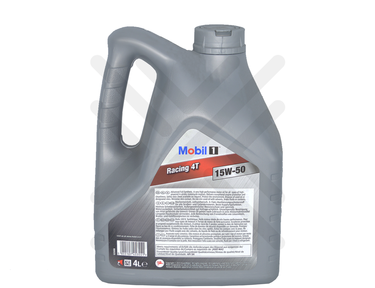 Mobil RACING 4T 15W50 4-Stroke Oil Fully Syn 4L Litres FREE