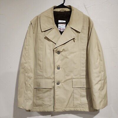 Vtg Peters All Weather Sportswear Jacket Coat Sz 44 Khaki Vtg Peters All Weather Sportswear Jacket Coat Sz 44 Khaki