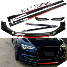 For AUDI A5 S5 S4 13-16 Front Bumper Lip Spoiler Splitter Side Skirt Body