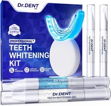 Teeth Whitening Kit with Led Light and 3 Teeth Whitening Gel Pens for Men Women