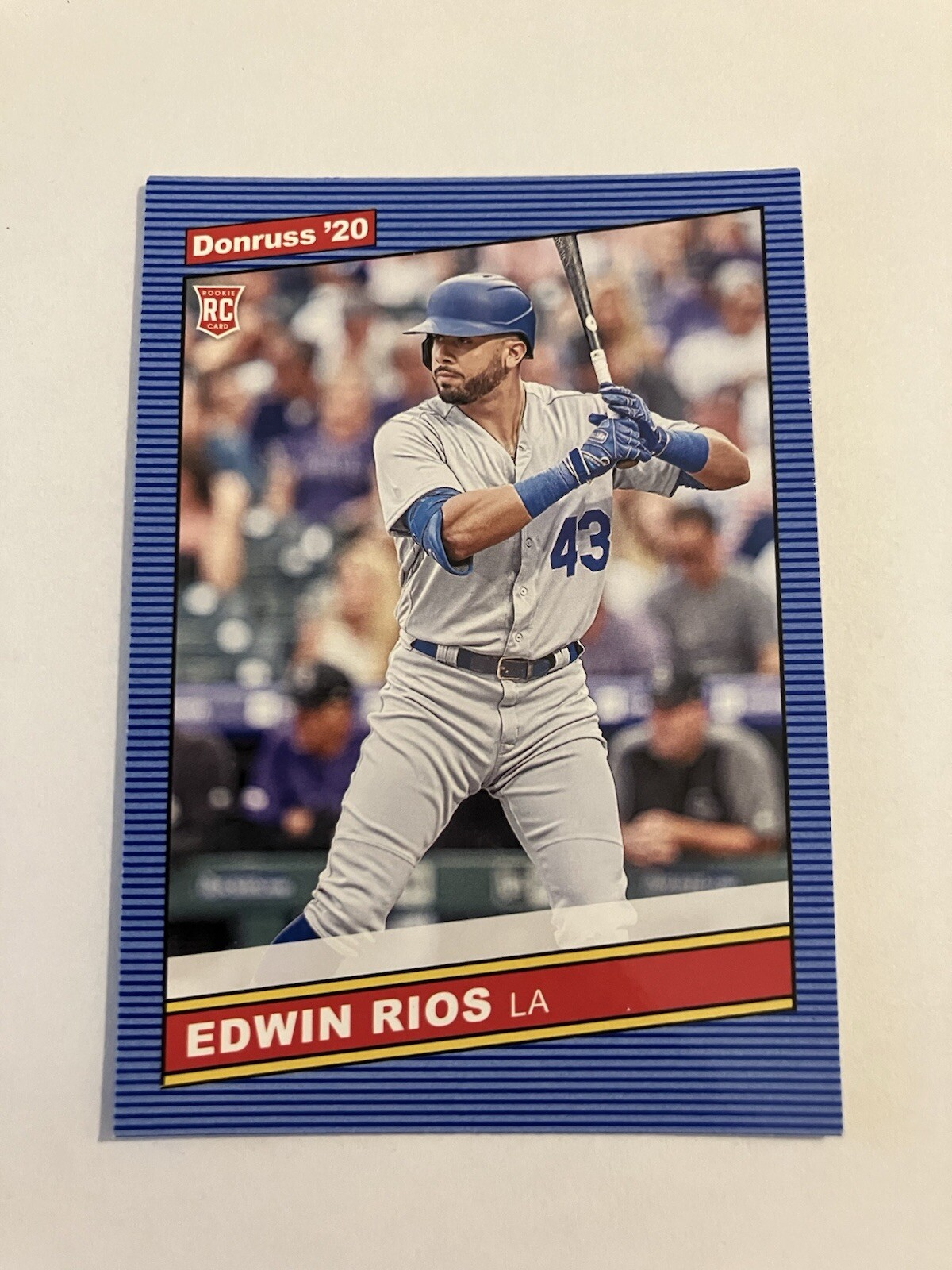 Edwin Rios 2020 Donruss Retro Rookie Card #249 LA Dodgers RC
