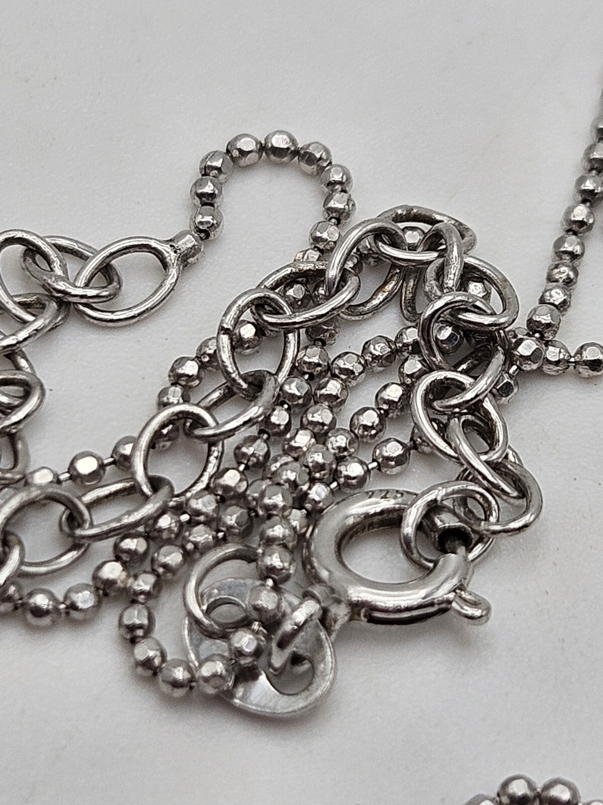 Vintage Sterling Silver Seashell Tiny Pendant Nec… - image 4