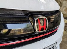3pcs Genuine Style Red Black Front Rear Red Emblem Badge Accord Sedan 2018-2021